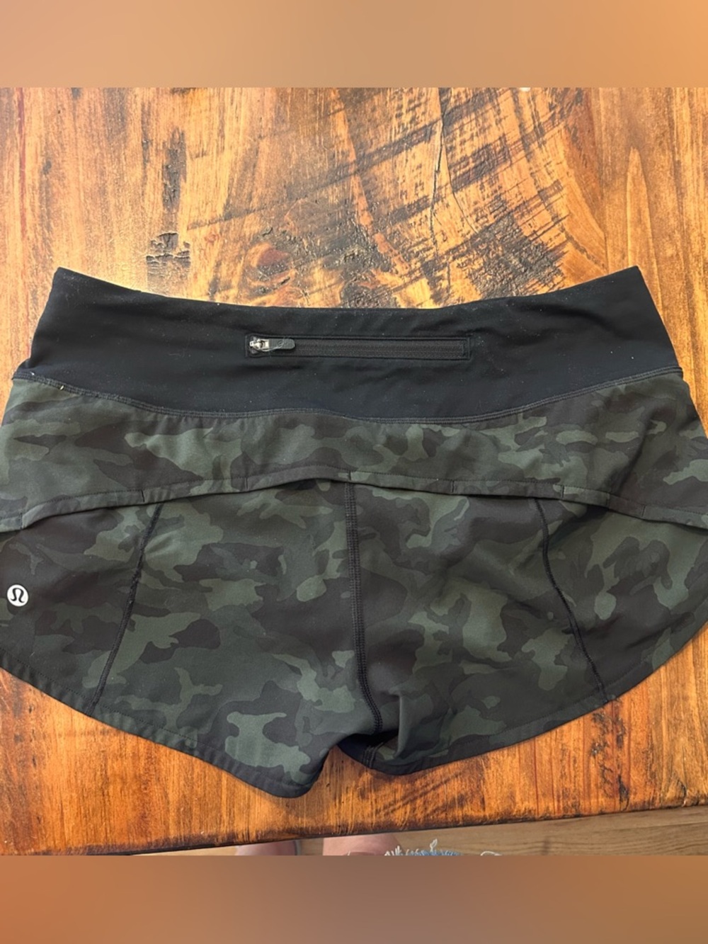 lululemon athletica Black & Olive Camo Short-Length Bike Shorts